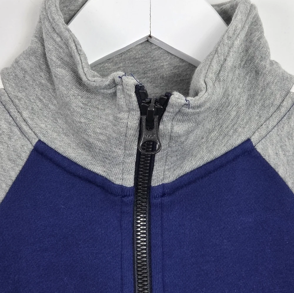 J. Crew Women's Size XS Blue Colorblock Half-Zip Pullover Style F9930 NWT